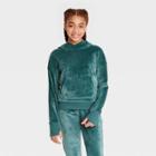 Girls' Velour Hoodie - All In Motion Green