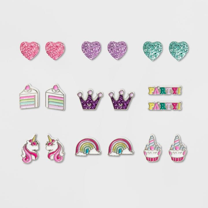 Girls' 9ct Happy Birthday Earrings - Cat & Jack,