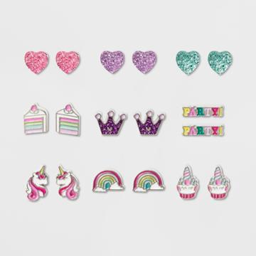 Girls' 9ct Happy Birthday Earrings - Cat & Jack,