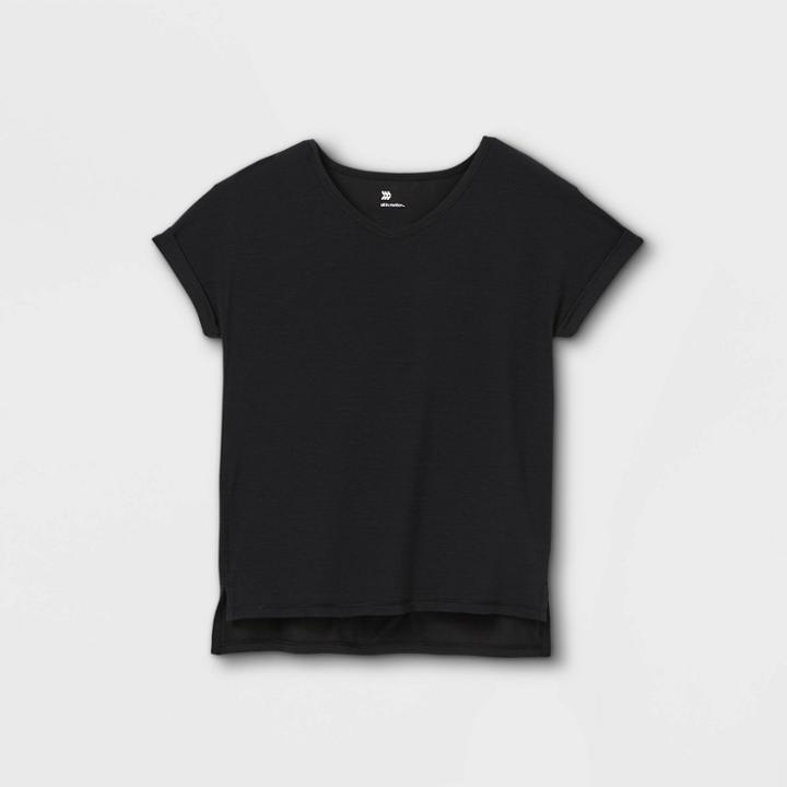 Girls' V-neck T-shirt - All In Motion Black