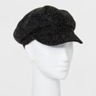 Women's Grid Baker Boy Hat - A New Day Black