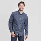 Men's Standard Fit Long Sleeve Poplin Button-down Shirt - Goodfellow & Co Gray Ink