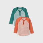 Toddler Boys' 2pc Confetti Striped T-shirt - Cat & Jack Orange