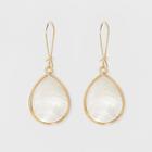 Target River Shell Smooth Finish Earrings - A New Day Gold/white,