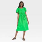 Women's Puff Short Sleeve Dress - Who What Wear Green