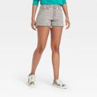 Women's High-rise Midi Jean Shorts - Universal Thread Gray