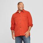 Men's Big & Tall Lightweight Shirt Jacket - Goodfellow & Co Red Oak