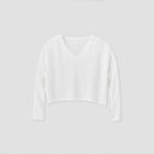 Women's V-neck Lounge Sweatshirt - Colsie White