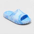 Kids' Wilder Tie-dye Slip-on Slide Sandals - Cat & Jack Blue/purple