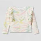 Grayson Mini Toddler Girls' Tie-dye Long Sleeve Ruffle Top