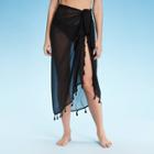 Women's Convertible Cover Up Sarong - Shade & Shore Black S/m, Women's, Size: