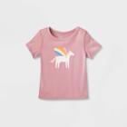 Toddler Adaptive Short Sleeve Graphic T-shirt - Cat & Jack Rosy Pink