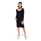 Women's Long Sleeve Sweater Dress - Victor Glemaud X Target Black Xxs