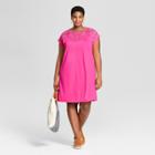 Women's Plus Size T-shirt Dress - Ava & Viv Pink