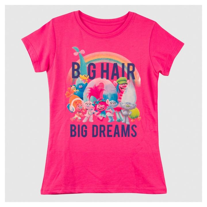 Girls' Trolls Short Sleeve T-shirt - Pink