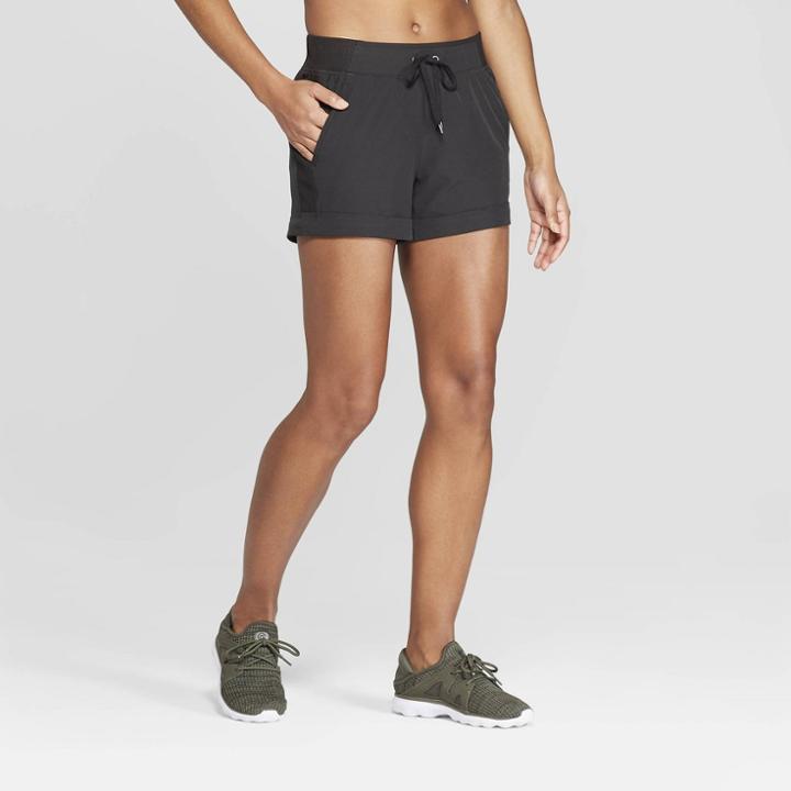 Women's Woven Mid-rise Shorts - C9 Champion Black