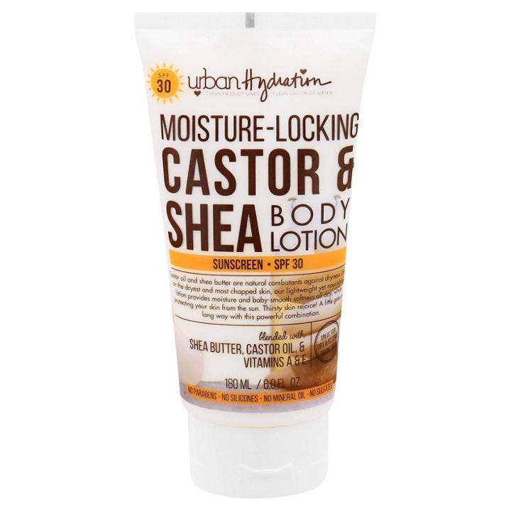 Urban Hydration Castor & Shea Moisture Locking Dry & Eczema Prone Sunscreen Body Lotion - Spf