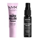 Nyx Professional Makeup Makeup Extender Duo - Mini Setting Spray And Marshmallow Primer Kit - 2pk/0.87 Fl Oz