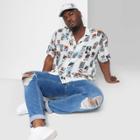 Adult Extended Size Short Sleeve Button-down Shirt - Original Use White Tree