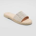 Women's Kenna Embellished Espadrille Sandals - A New Day Tan