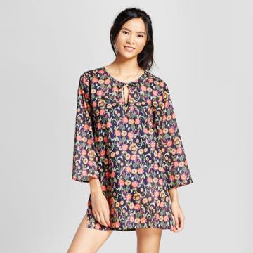 Flora By Rockflowerpaper Rock Flower Paper Women's Floral Beach Tunic - Navy