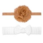 Carter's Just One You Baby Girls' 2pk Multi Headwrap Set - White/brown