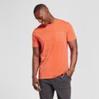 Men's Standard Fit Short Sleeve Garment-dyed Crew T-shirt - Goodfellow & Co Orange
