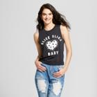 Women's Slice, Slice Baby Pizza Graphic Muscle Tank Top - Fifth Sun (juniors') - Charcoal