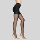 Hanes Premium Women's Silky Sheer Control Top Pantyhose - Off Black