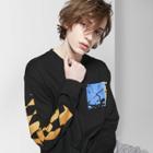 Men's Long Sleeve Nylon Graphic T-shirt - Original Use Black