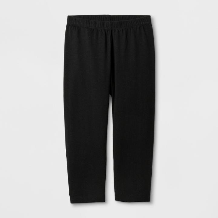 Girls' Capri Leggings Pants - Cat & Jack Black S, Girl's,