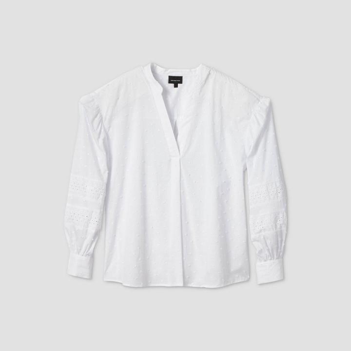 Women's Balloon Long Sleeve Blouse -who What Wear White