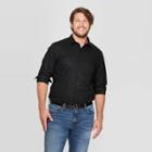 Men's Big & Tall Standard Fit Long Sleeve Dress Button-down Shirt - Goodfellow & Co Black