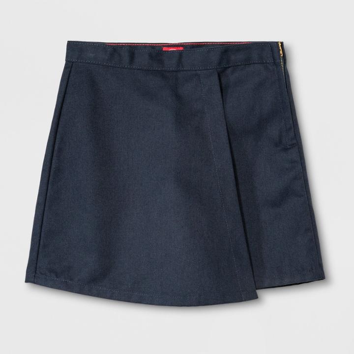 Dickies Girls' Faux Wrap Skort - Dark Navy 7, Girl's, Dark Blue