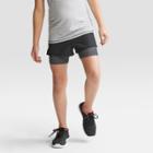 Girls' 2-in-1 Printed Shorts - C9 Champion Black