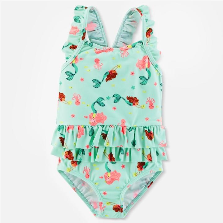 Toddler Girls' Mermaid One Piece Swimsuit - Just One You Made By Carter's Turquoise