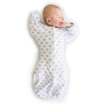 Swaddledesigns Transitional Swaddle Sack Wearable Blanket - White -