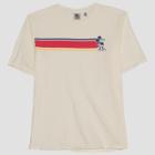 Junk Food Men's Mickey Mouse Striped Short Sleeve T-shirt - Cream