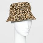 Women's Leopard Print Bucket Hat - Wild Fable Brown One Size, Women's,
