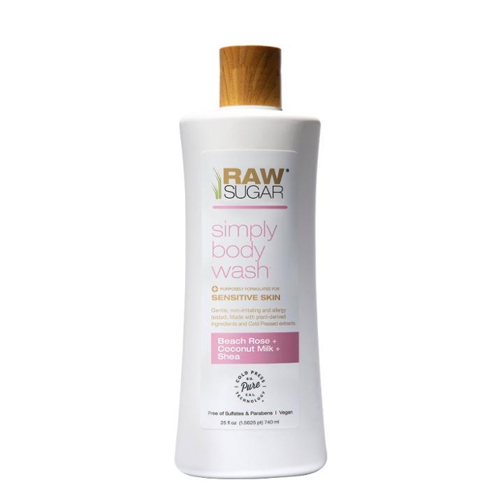 Raw Sugar Body Wash Sensitive Skin - Beach Rose