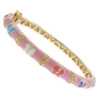 Target Ellen 18k Gold Overlay Enamel Butterfly Design Bangle - Pink, Girl's