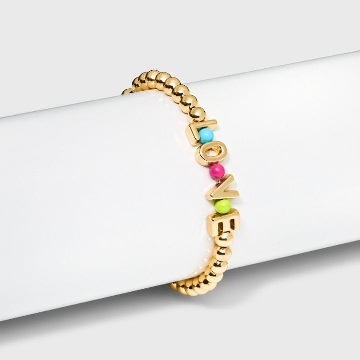 Sugarfix By Baublebar 'love' Beaded Bracelet - Gold
