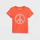 Toddler Boys' Peace Sign Graphic Short Sleeve T-shirt - Cat & Jack Orange
