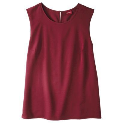 Merona Women's Scoop Neck Sleeveless Blouse - Dark Red - M