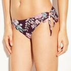 Target Women's Medium Coverage Keyhole Hipster Bikini Bottom - Kona Sol Burgundy Floral