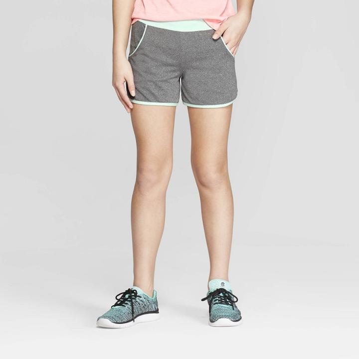 Girls' Knit Performance Shorts - C9 Champion Railroad Gray