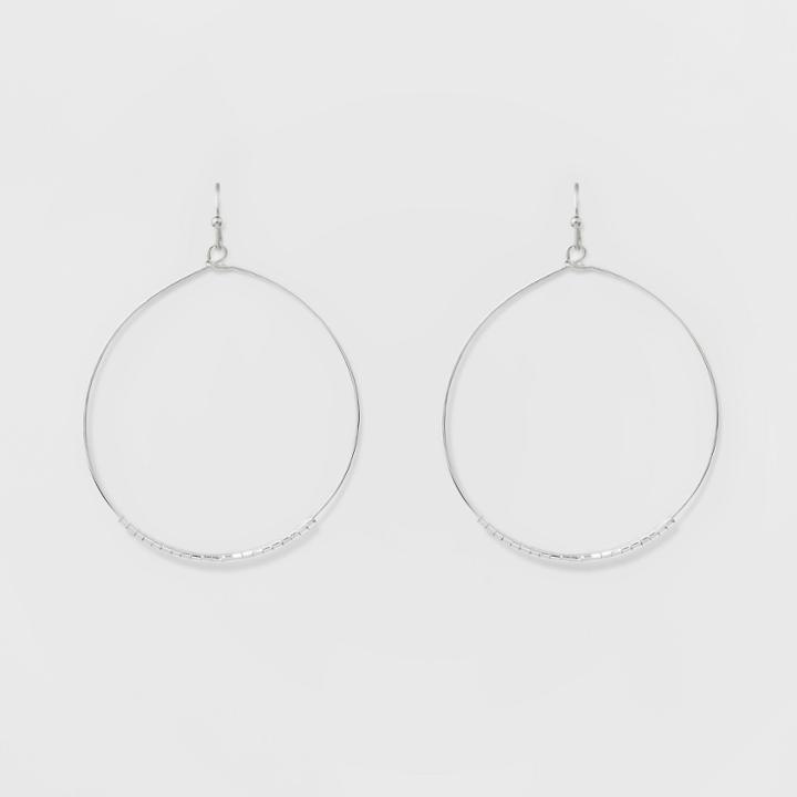 Hoop Earrings - A New Day Silver, Women's
