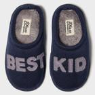 Kids Dluxe By Dearfoams Best Kid Slippers - Navy 7-8, Kids Unisex, Blue Gray