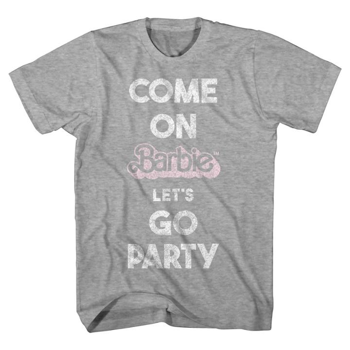 Men's Barbie Come On Barbie T-shirt - Gray