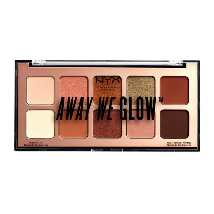 Nyx Professional Makeup Away We Glow Eyeshadow Palette Hooked On Glow